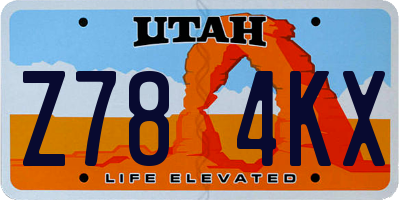 UT license plate Z784KX