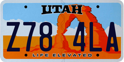 UT license plate Z784LA
