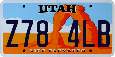 UT license plate Z784LB