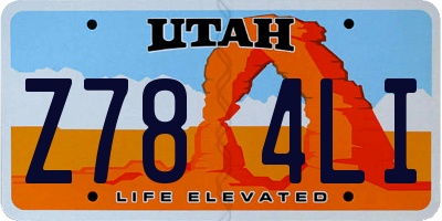 UT license plate Z784LI