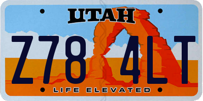 UT license plate Z784LT