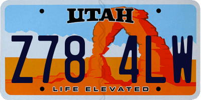 UT license plate Z784LW