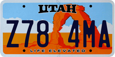 UT license plate Z784MA