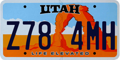 UT license plate Z784MH