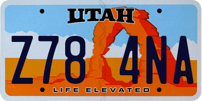 UT license plate Z784NA