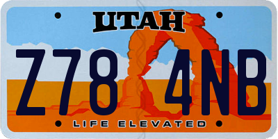 UT license plate Z784NB