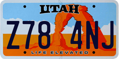 UT license plate Z784NJ