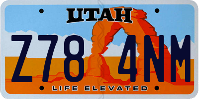 UT license plate Z784NM