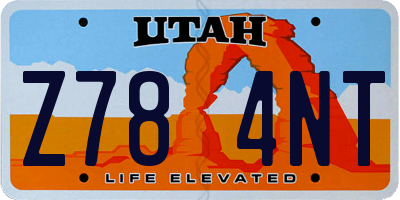 UT license plate Z784NT