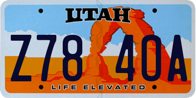 UT license plate Z784OA