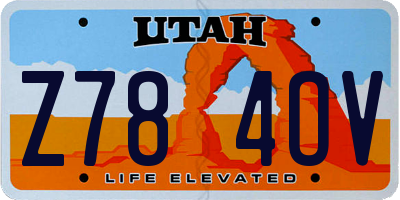 UT license plate Z784OV