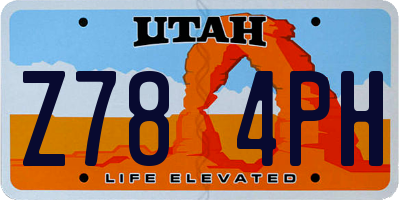 UT license plate Z784PH