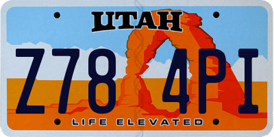 UT license plate Z784PI