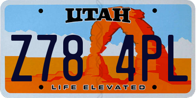 UT license plate Z784PL