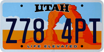 UT license plate Z784PT