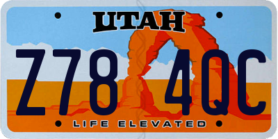 UT license plate Z784QC