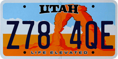 UT license plate Z784QE