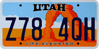 UT license plate Z784QH