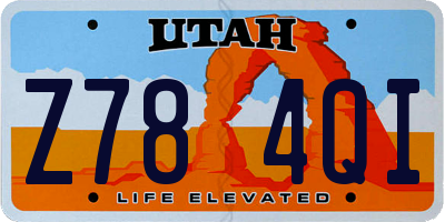 UT license plate Z784QI