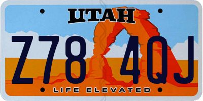 UT license plate Z784QJ