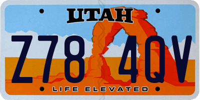 UT license plate Z784QV