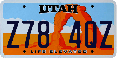 UT license plate Z784QZ