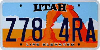 UT license plate Z784RA