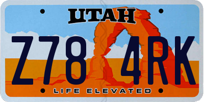 UT license plate Z784RK