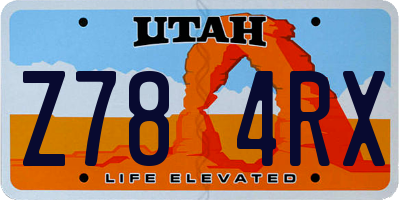 UT license plate Z784RX