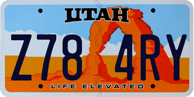 UT license plate Z784RY