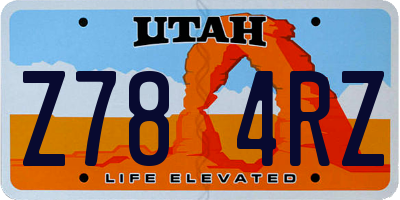 UT license plate Z784RZ