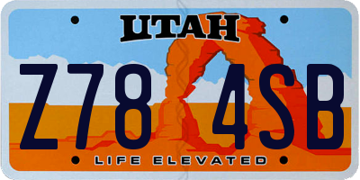 UT license plate Z784SB