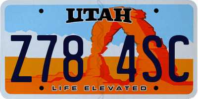 UT license plate Z784SC