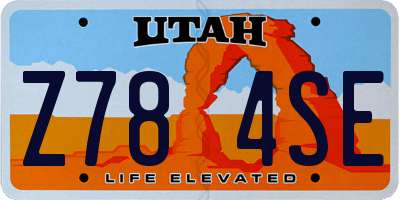 UT license plate Z784SE