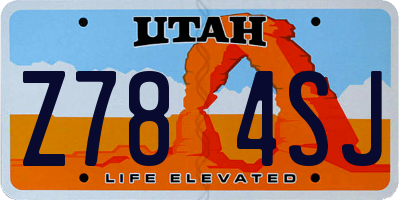 UT license plate Z784SJ