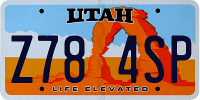 UT license plate Z784SP