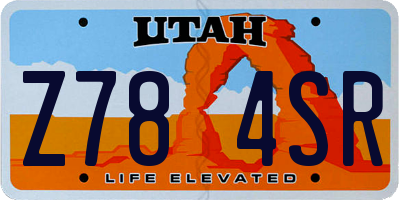 UT license plate Z784SR