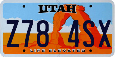 UT license plate Z784SX