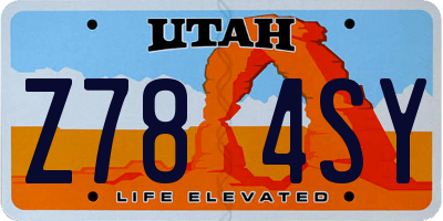UT license plate Z784SY