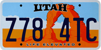 UT license plate Z784TC