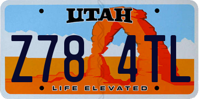 UT license plate Z784TL