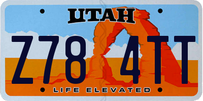 UT license plate Z784TT