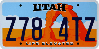 UT license plate Z784TZ