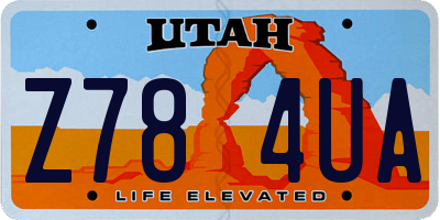 UT license plate Z784UA