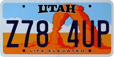 UT license plate Z784UP
