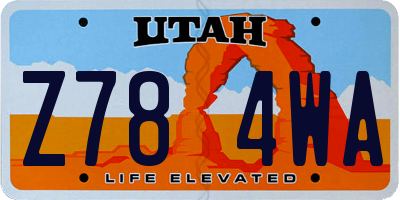 UT license plate Z784WA