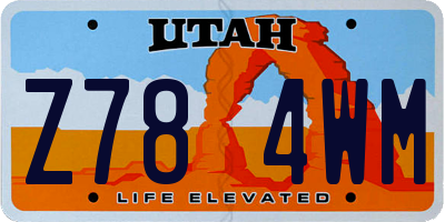 UT license plate Z784WM