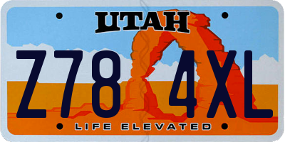 UT license plate Z784XL