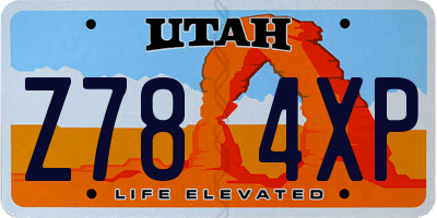 UT license plate Z784XP