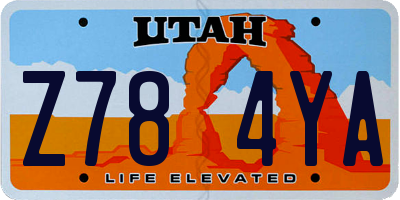 UT license plate Z784YA